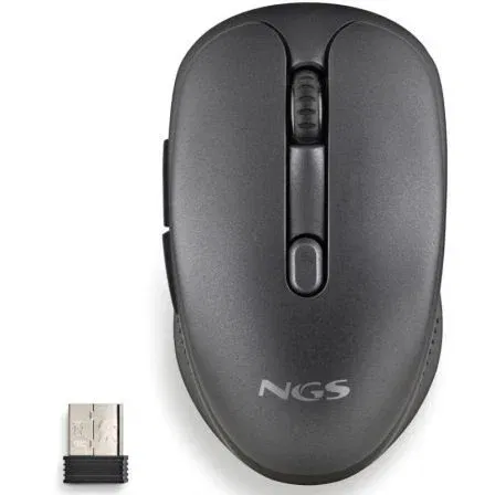 NGS Evo Spook Ratón Inalámbrico Silencioso Multidispositivo Recargable hasta 1600 DPI Negro