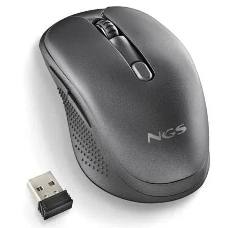 NGS Evo Spook Ratón Inalámbrico Silencioso Multidispositivo Recargable hasta 1600 DPI Negro