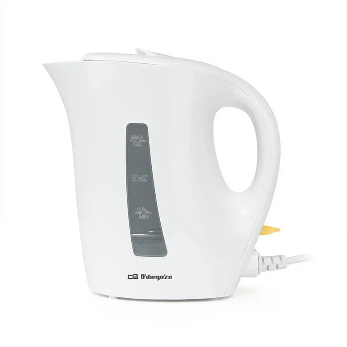 Orbegozo Hervidor de Agua Eléctrico KT 4150, 1 Litro, 1200W, Apagado Automático, Libre de BPA, Asa Fría, Blanco