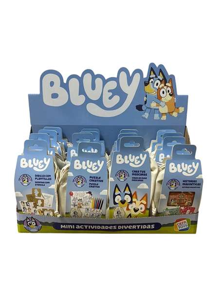 Cefa Actividades Bluey Divertidas Surtidas: Crea Máscaras, Puzzle Creativo, Historias Magnéticas y Dibuja con Plantillas