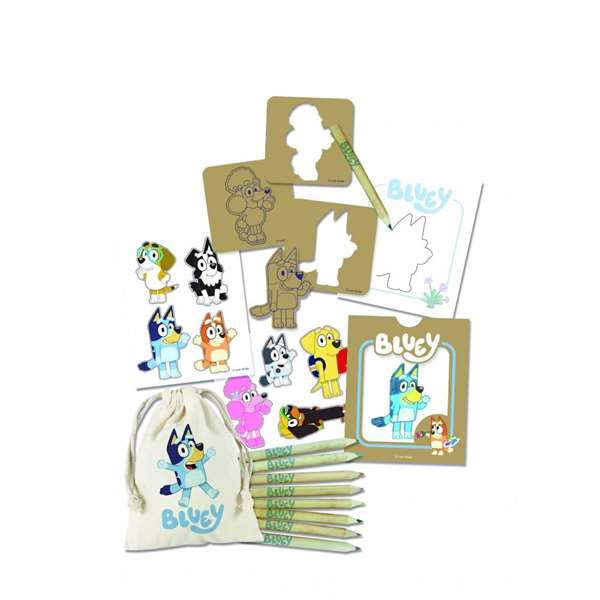 Cefa Actividades Bluey Divertidas Surtidas: Crea Máscaras, Puzzle Creativo, Historias Magnéticas y Dibuja con Plantillas