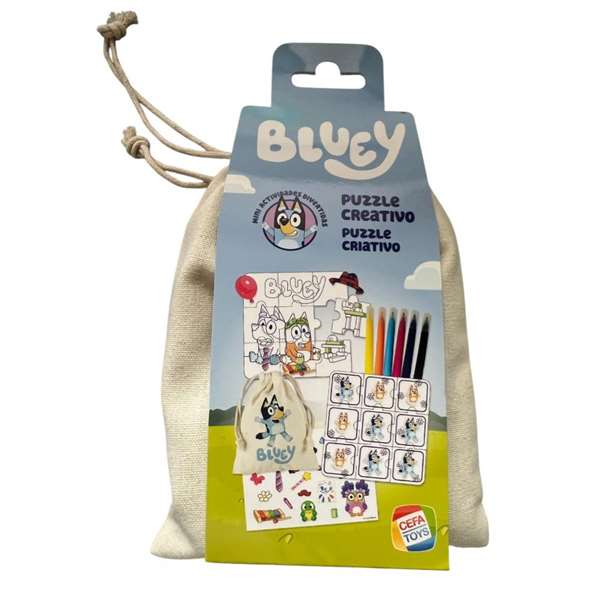 Cefa Actividades Bluey Divertidas Surtidas: Crea Máscaras, Puzzle Creativo, Historias Magnéticas y Dibuja con Plantillas