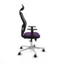 PIQUERAS Y CRESPO Silla de oficina Jorquera Morado/Negro con mecanismo Sincro/Traslack