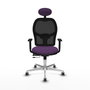 PIQUERAS Y CRESPO Silla de oficina Jorquera Morado/Negro con mecanismo Sincro/Traslack