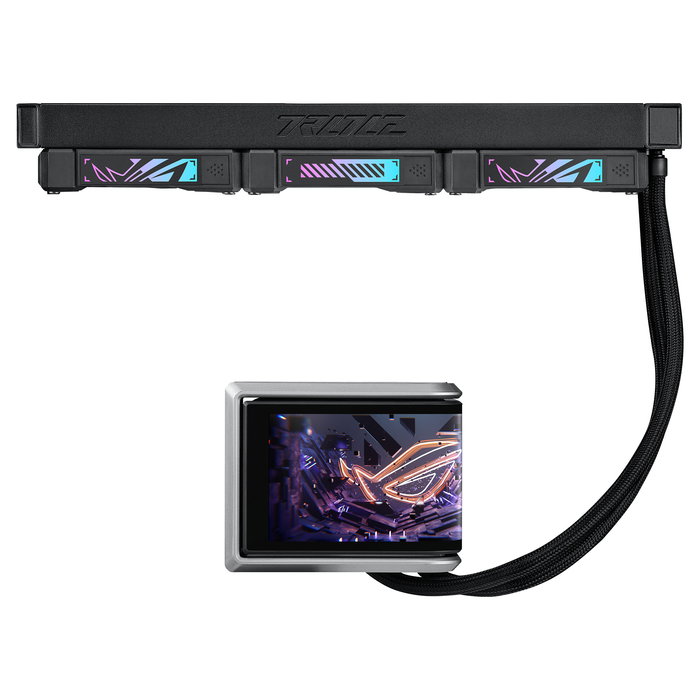 ASUS ROG RYUO IV 360 ARGB Refrigeración Líquida AIO RGB, Negro, 120mm, 3 Ventiladores, Pantalla AMOLED