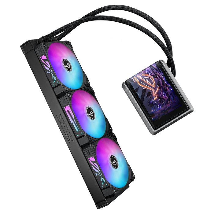 ASUS ROG RYUO IV 360 ARGB Refrigeración Líquida AIO RGB, Negro, 120mm, 3 Ventiladores, Pantalla AMOLED