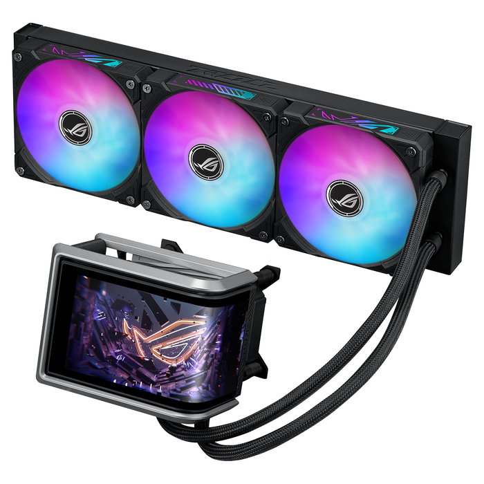 ASUS ROG RYUO IV 360 ARGB Refrigeración Líquida AIO RGB, Negro, 120mm, 3 Ventiladores, Pantalla AMOLED