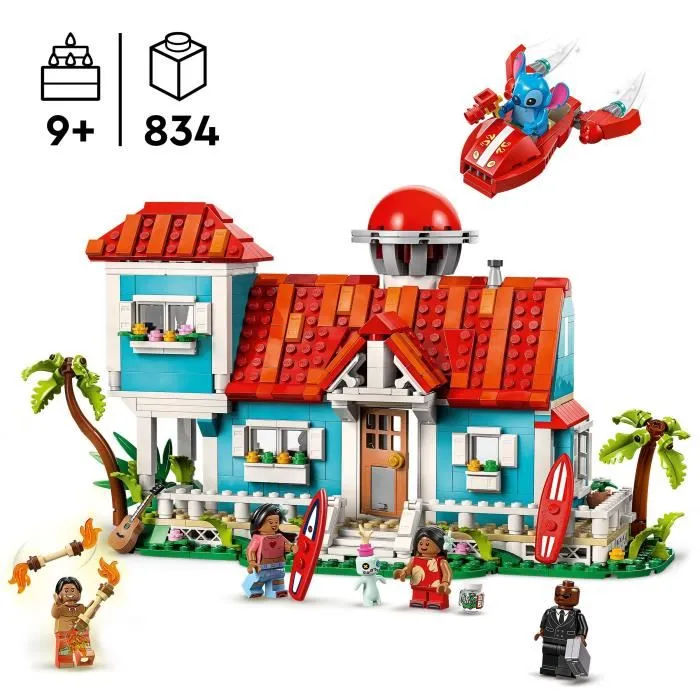 LEGO 43268 Casa de playa de Disney Lilo & Stitch para niños y fans