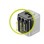 Mobile Origin PW30 Adaptador de Viaje Universal EU/UK/US/AUS, Negro