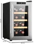 Cecotec Vinoteca Bolero Grandsommelier 830 Coolwood, 8 botellas, Acero inoxidable