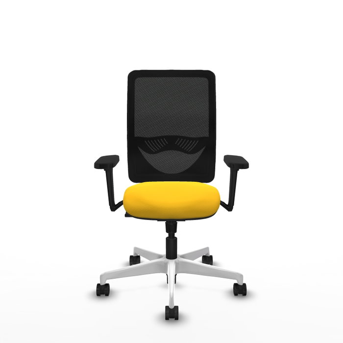 PIQUERAS Y CRESPO Silla de oficina Zulema con mecanismo Sincro, Amarillo y Negro