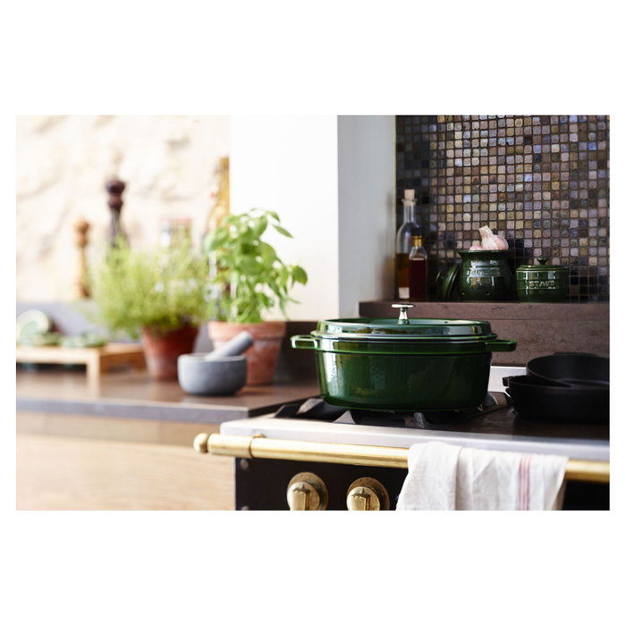 Staub La Cocotte Oval 33cm Verde albahaca