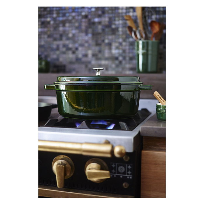 Staub La Cocotte Oval 33cm Verde albahaca