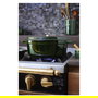 Staub 40509-691-0 La Cocotte Oval 33cm, 6.7 Litros, Verde Basilikum-Grün, Esmaltada, de Hierro Fundido
