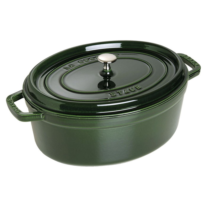 Staub La Cocotte 33cm Oval Basil Green Staub La Cocotte 33cm Oval Basil Green