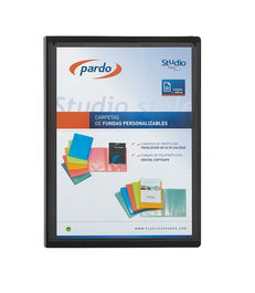 Carpeta Fundas (Tarifario) Pardo Studio Style Personalizable Pp A4 10 F. Negro