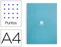 Antartik Cuaderno espiral A4 micro dots tapa forrada 80 hojas 90 gr rayado puntos celeste