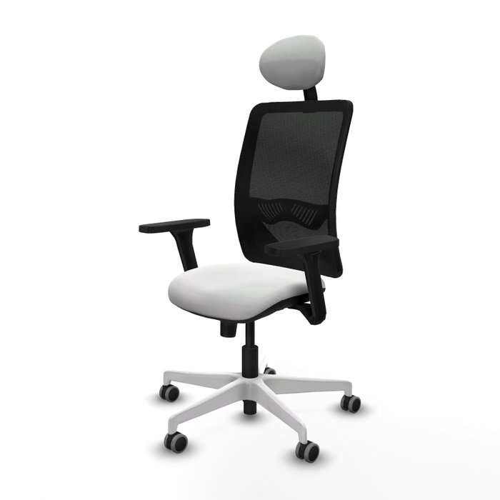 PIQUERAS Y CRESPO Silla de oficina Zulema con mecanismo Sincro, Blanco y Negro PIQUERAS Y CRESPO Silla de oficina Zulema con mecanismo Sincro, Blanco y Negro