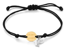 Secrecy Pulsera Drama Queen Plata de Ley 925 con Baño de Oro 18K, 18cm