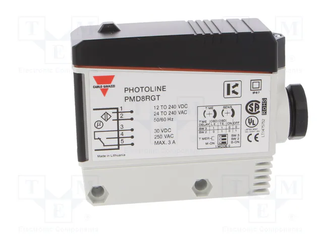 CARLO GAVAZZI PMD8RGT Sensor fotoeléctrico SPDT CARLO GAVAZZI PMD8RGT Sensor fotoeléctrico SPDT