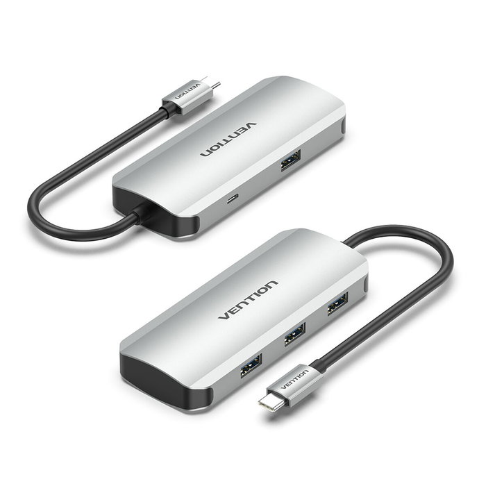 Vention Hub USB Tipo-C TNAHB con 4 puertos USB 3.0 y 1 MicroUSB PD Vention Hub USB Tipo-C TNAHB con 4 puertos USB 3.0 y 1 MicroUSB PD