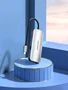 Vention TNAHB Hub USB Tipo-C 4xUSB 1xMicroUSB PD 5000 Mbit/s Gris Aluminio