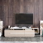 Hanah Home Soporte TV Cordoba Blanco 180cm Moderno Minimalista Robusto Tablero Melamina 18mm
