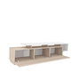 Hanah Home Soporte TV Cordoba Blanco 180cm Moderno Minimalista Robusto Tablero Melamina 18mm