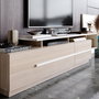 Hanah Home Soporte TV Cordoba Blanco 180cm Moderno Minimalista Robusto Tablero Melamina 18mm