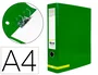 Liderpapel Archivador de Palanca A4 Forrado Lomo 80mm Verde con Compresor Metálico