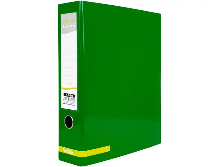 Liderpapel Archivador de palanca A4 Color System forrado 80mm Verde