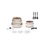Arthur Martin Juego de Utensilios de Cocina de 18 Piezas, Color Crema - AM1453 CREAM