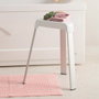 Basics Taburete de baño blanco 25 x 29 x 45 cm