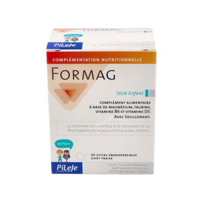 PILEJE Formag Infantil Sabor Fresa 20 Sticks Magnesio y Vitaminas para Sistema Nervioso PILEJE Formag Infantil Sabor Fresa 20 Sticks Magnesio y Vitaminas para Sistema Nervioso