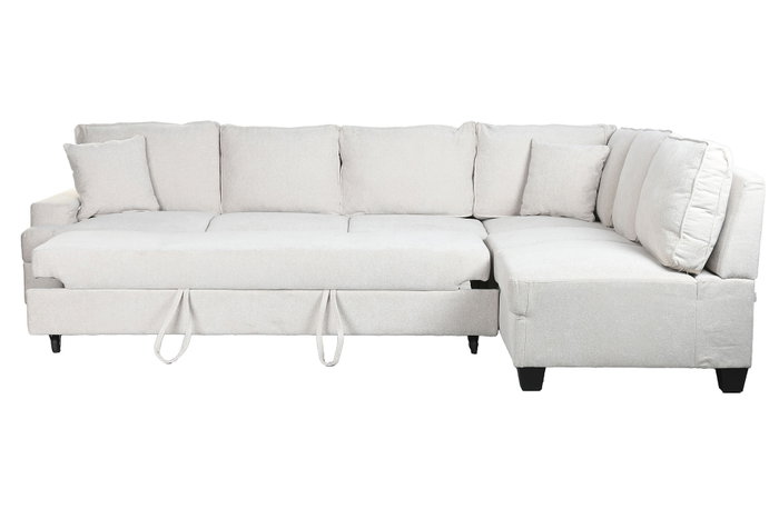 DKD Home Decor Sofá Cama Moderno Beige 285 x 260 x 90 cm DKD Home Decor Sofá Cama Moderno Beige 285 x 260 x 90 cm