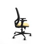 PIQUERAS Y CRESPO Silla de oficina Cilanco con mecanismo Sincro/Traslack Crema y Negro