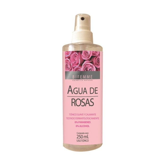 Bifemme Agua de Rosas 250 ml - Tónico facial calmante y tonificante para todo tipo de piel Bifemme Agua de Rosas 250 ml - Tónico facial calmante y tonificante para todo tipo de piel