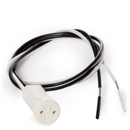 Portalámparas Cerámico G4/MR11 con Cable de 300mm 180°C