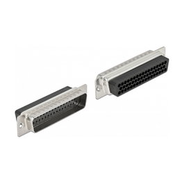 DeLOCK Conector D-Sub HD 50 Pin Metal Negro/Plata