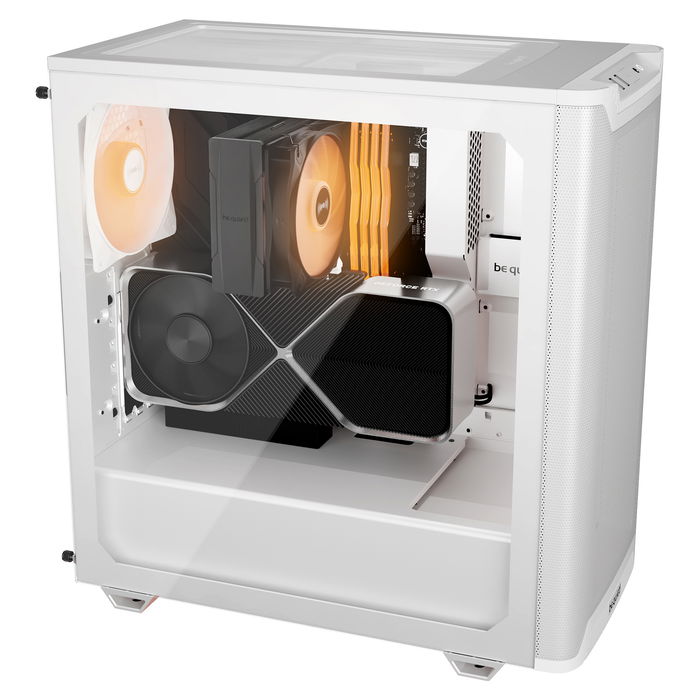 Be Quiet! Pure Base 501 LX White Midi Tower con Ventana y RGB, Carcasa PC ATX, Micro ATX, Mini-ATX Blanca