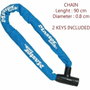 Master Lock Cadena de candado de acero endurecido con llave 90 cm