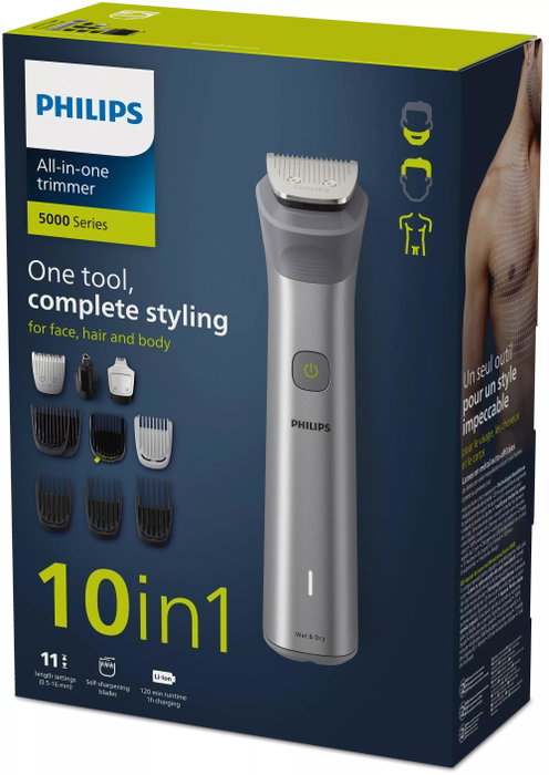 Philips Recortadora Múltiple Serie 5000 MG5920/15 de acero inoxidable