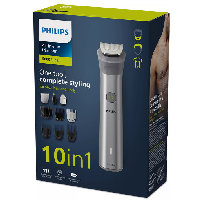 Philips MG5920/15 Serie 5000 Recortadora Múltiple All-in-One en Acero Inoxidable