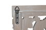 DKD Home Decor Cabecero de Cama Indio con Mandala, Set 3 Piezas, Gris, Ancho 180 cm, Material MDF