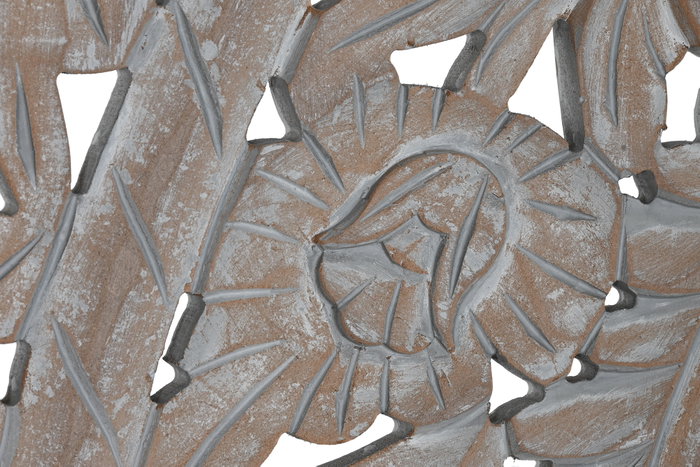 DKD Home Decor Cabecero de Cama Indio con Mandala, Set 3 Piezas, Gris, Ancho 180 cm, Material MDF