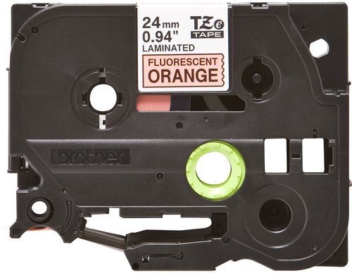 Brother TZE-B51 Cinta Laminada Negro sobre Naranja Fluorescente 24 mm Brother TZE-B51 Cinta Laminada Negro sobre Naranja Fluorescente 24 mm