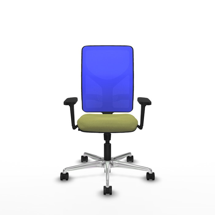 PIQUERAS Y CRESPO Silla de oficina Motilla con mecanismo Sincro, verde oliva y azul