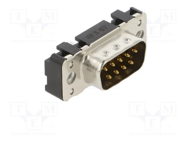 HARTING Conector D-Sub de 9 pines macho THT