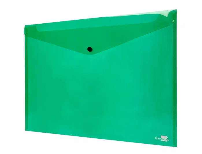 Liderpapel Carpeta Dossier con Broche DIN A3 Verde Translúcido