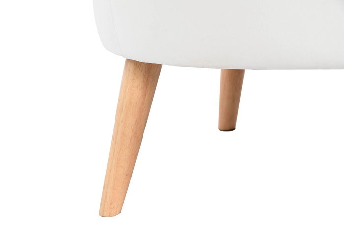 DKD Home Decor Butaca Blanco Natural Poliester Madera 80 x 78 x 91 cm